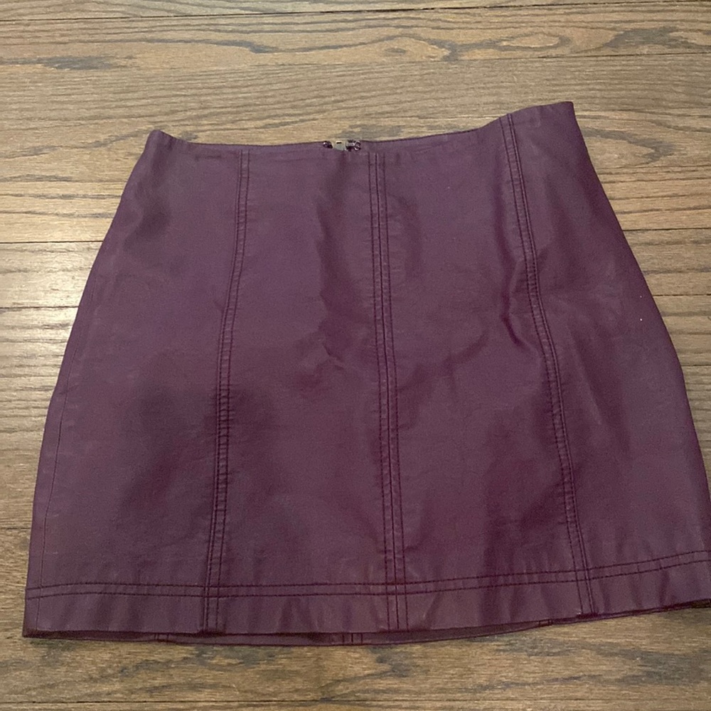 Free People Faux leather size 6 skirt